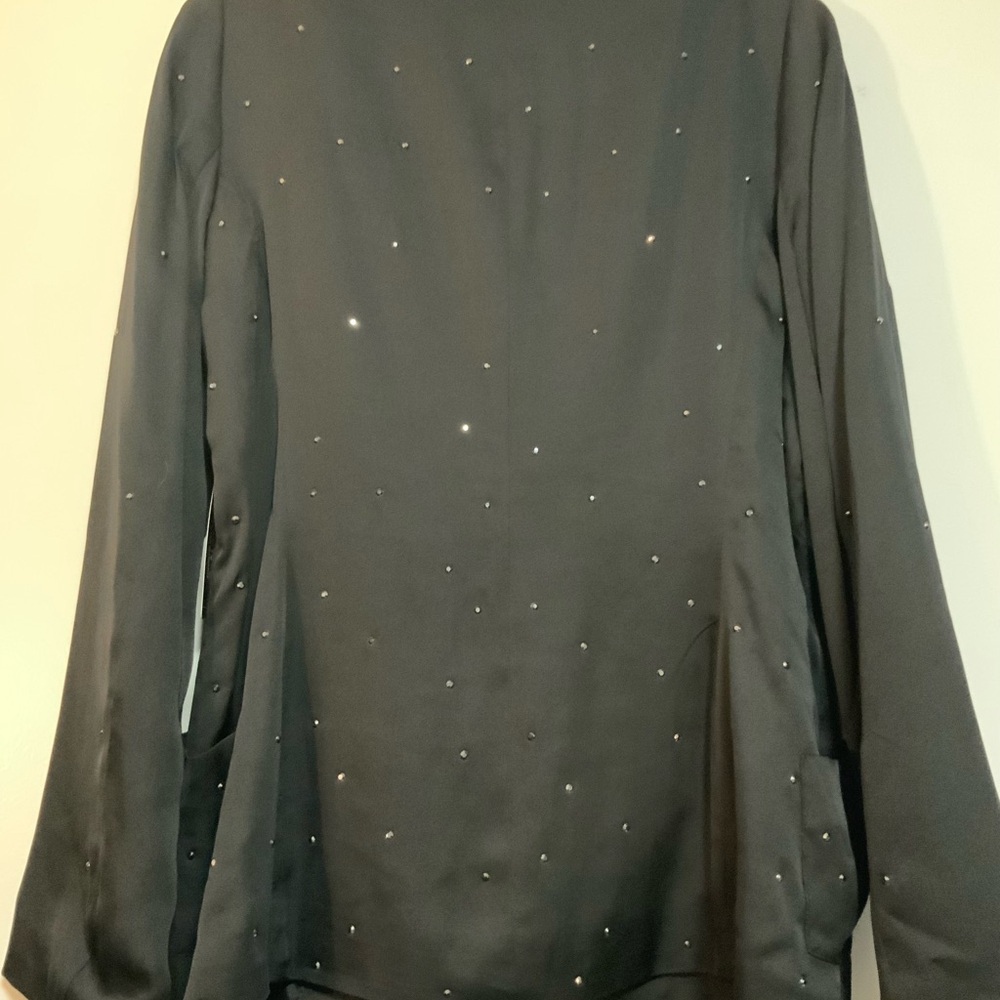 Allen B by Allen Schwartz - Black Blazer with Studded Details NWT Size Large - Picture 6 of 6